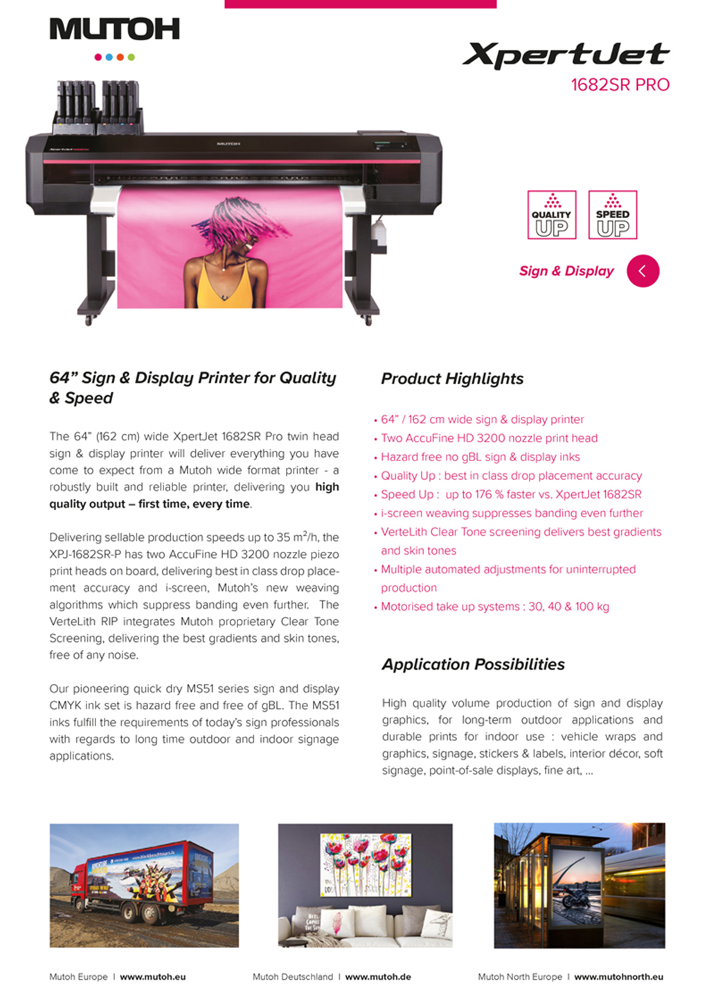 Mutoh XpertJet 1682SR Pro karta produktu